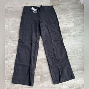 GAP Factory Charcoal LINEN Wide Leg Pants. SIZE 10 Reg